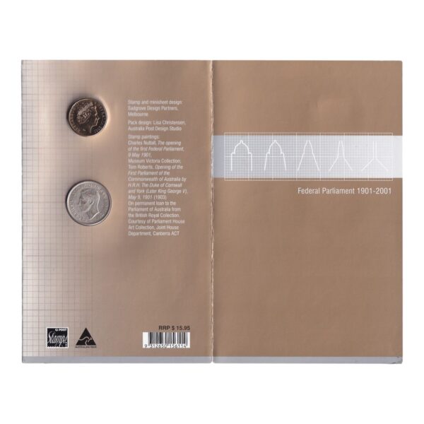 2001 Australia Post - Federal Parliament 1901-2001 - Coin and Stamp pack