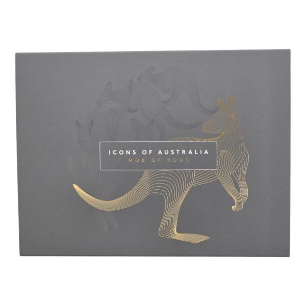 2020 Icons of Australia -  Mob of Roos - $1 Silver Proof Selectively Gold Plated 5oz Coin - Image 5