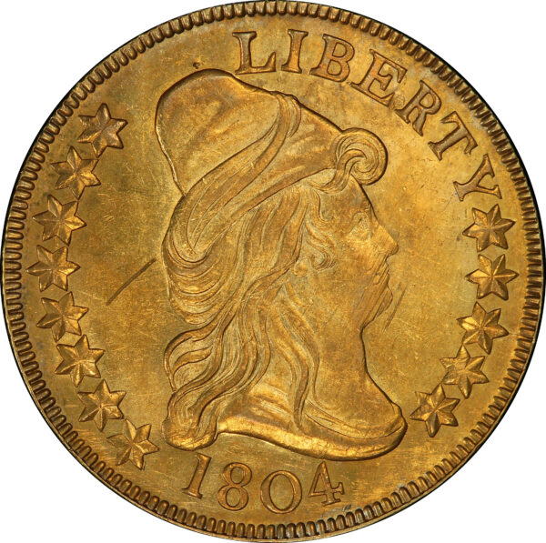 1804 DRAPED BUST $10, CROSS 4 MS61 - Image 3