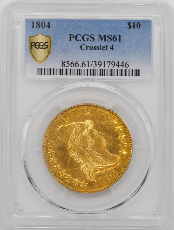 1804 DRAPED BUST $10, CROSS 4 MS61
