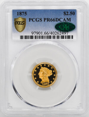 1875 LIBERTY HEAD $2.5 PR66 Deep Cameo