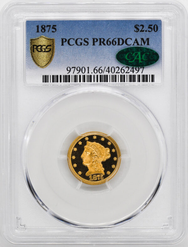 1875 LIBERTY HEAD $2.5 PR66 Deep Cameo