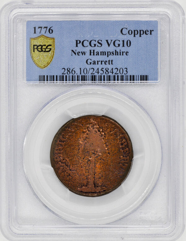1776 COPPER NEW HAMPSHIRE MS10