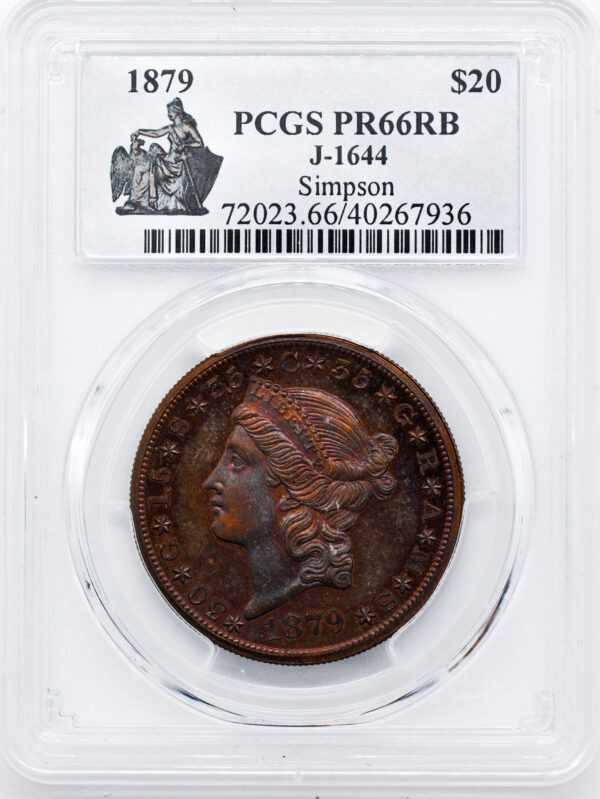1879 QUINTUPLE STELLA J-1644 PR66 Red Brown