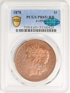 1878 MORGAN $1 J-1553, J-1553 PR65+ Red Brown