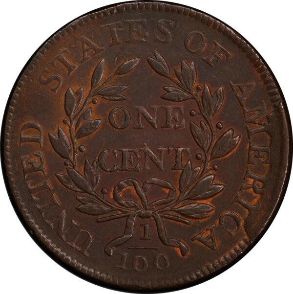 1804 DRAPED BUST 1C MS55 Brown - Image 2