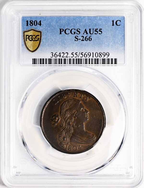 1804 DRAPED BUST 1C MS55 Brown