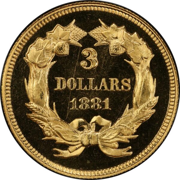 1881 INDIAN PRINCESS $3 PR67 Deep Cameo - Image 2