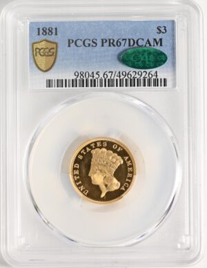 1881 INDIAN PRINCESS $3 PR67 Deep Cameo