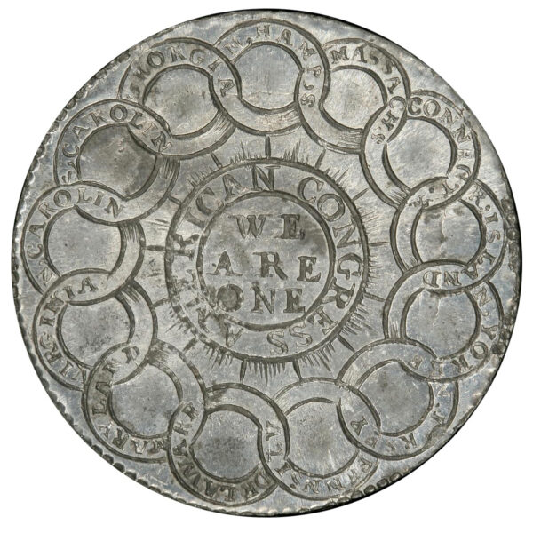 1776 EG FECIT, PEWTER $1 MS65 - Image 2
