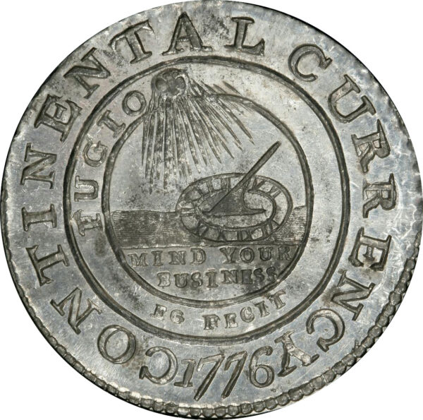 1776 EG FECIT, PEWTER $1 MS65 - Image 3