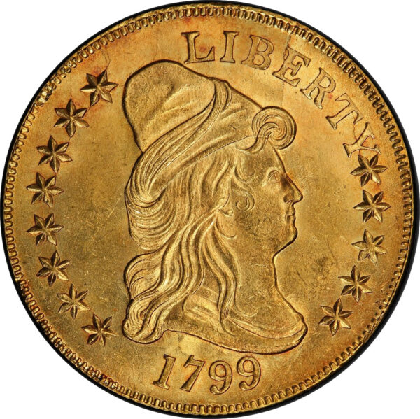 1799 DRAPED BUST $10, SMALL STARS OBVERSE MS64 - Image 3