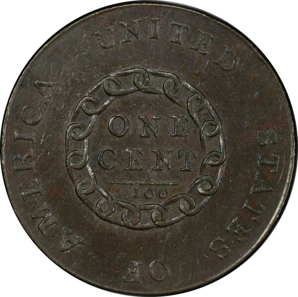 1793 CHAIN 1C, AMERICA MS62+ Brown - Image 2