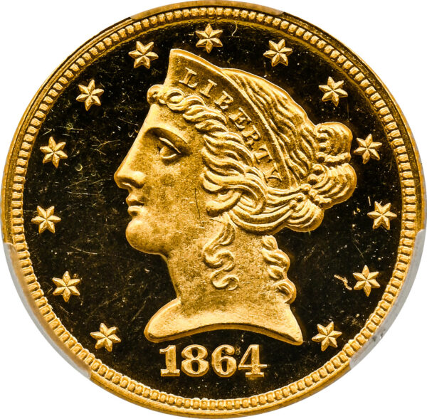 1864 LIBERTY $5 PR65 Deep Cameo - Image 3