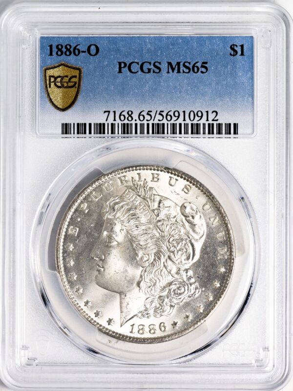 1886-O MORGAN S$1 MS65