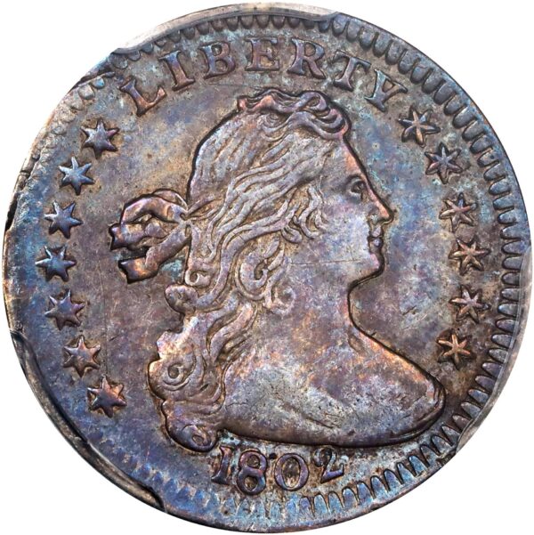 1802 DRAPED BUST H10C AU50 - Image 3