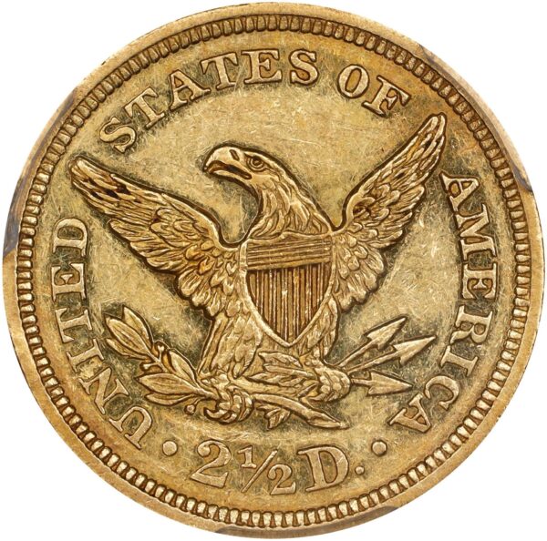 1841 LIBERTY HEAD $2.5 MS60 - Image 2