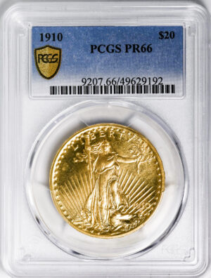 1910 ST. GAUDENS $20 PR66