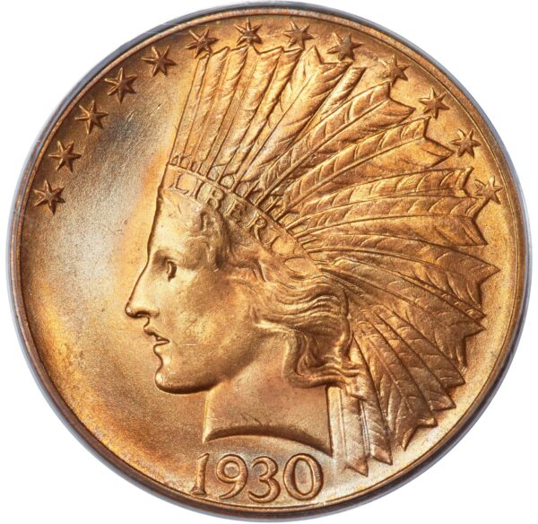 1930-S INDIAN $10 MS65+ - Image 3