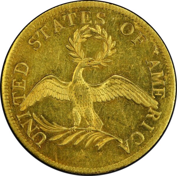 1795 DRAPED BUST $10, 13 LEAVES, SMALL EAGLE MS61 - Image 2