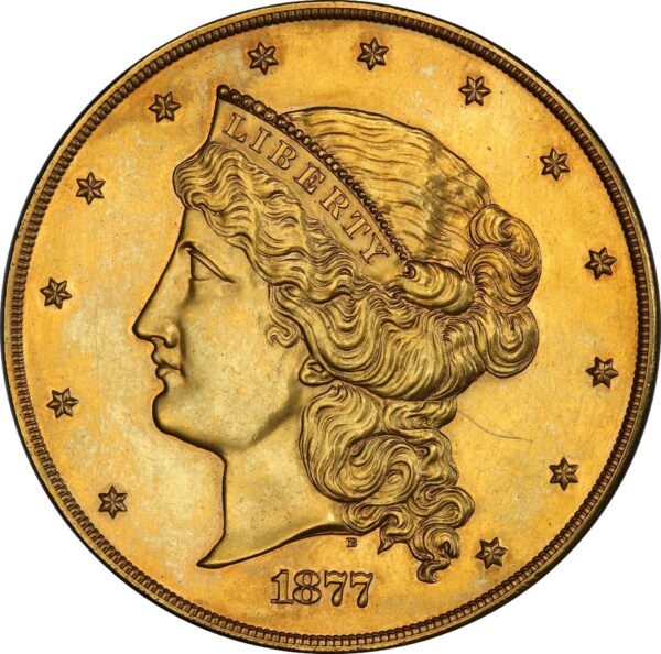 1877 PATTERN HALF UNION $50, J-1547 GILT PR63 - Image 3