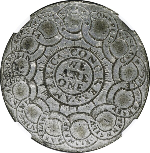 1776 CURRENCY, PEWTER $1 MS64 - Image 2