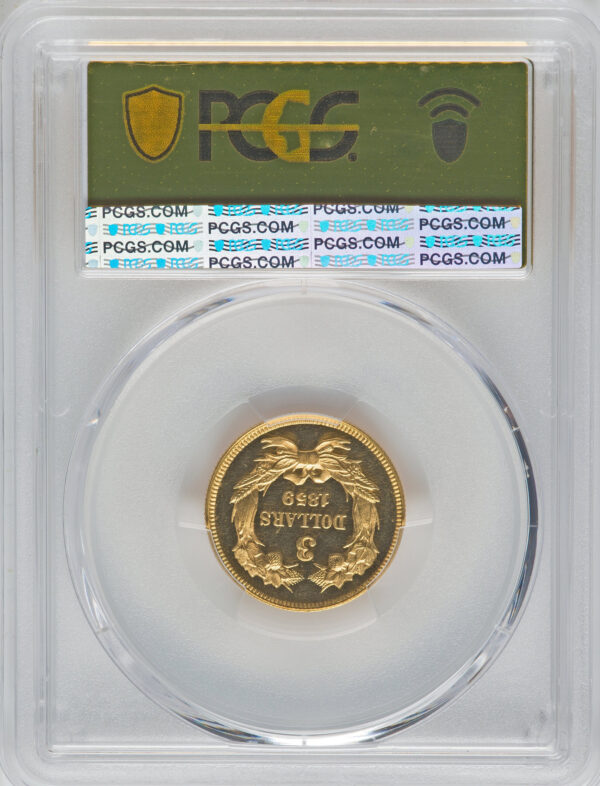 1859 INDIAN PRINCESS $3 PR66+ Deep Cameo - Image 4