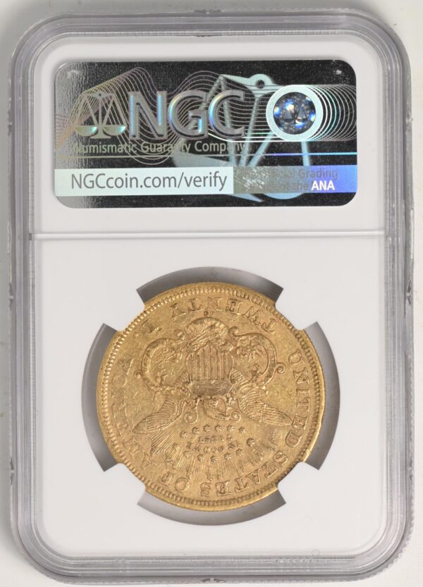 1870-CC LIBERTY HEAD $20 AU53 - Image 4
