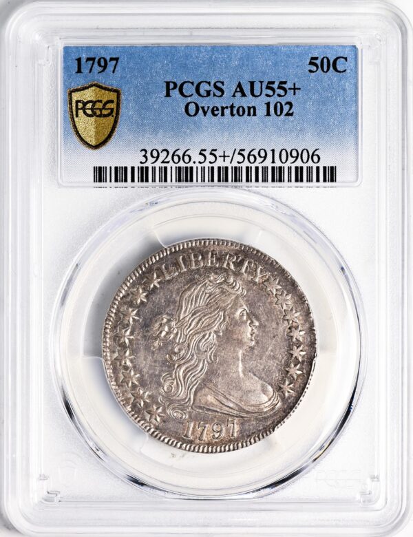 1797 DRAPED BUST 50C MS55+