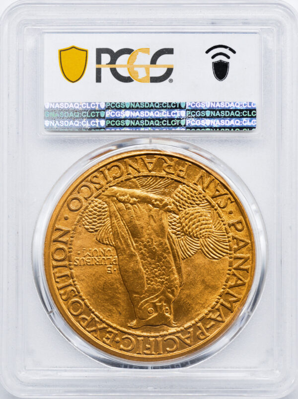 1915-S GOLD $50, PAN-PAC ROUND MS65 - Image 4