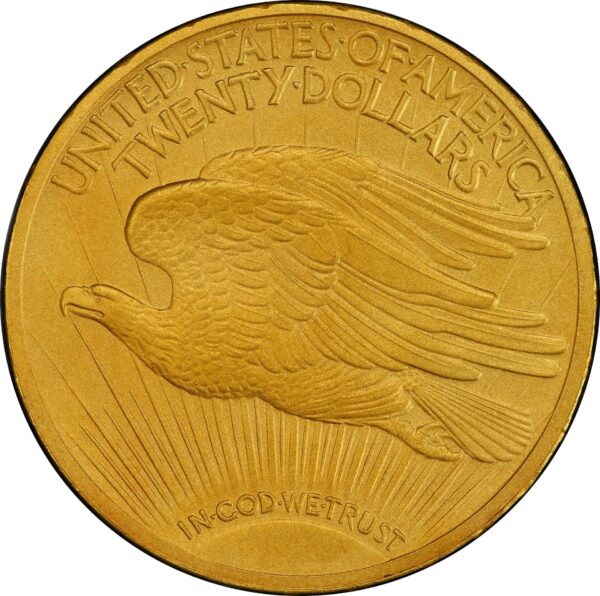 1908 ST. GAUDENS $20, MOTTO PR67 - Image 3
