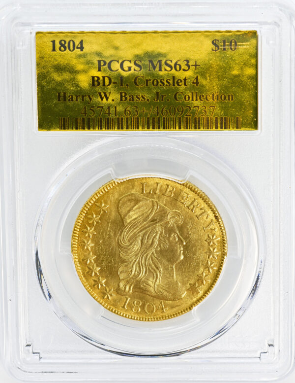 1804 DRAPED BUST $10, CROSS 4 MS63+