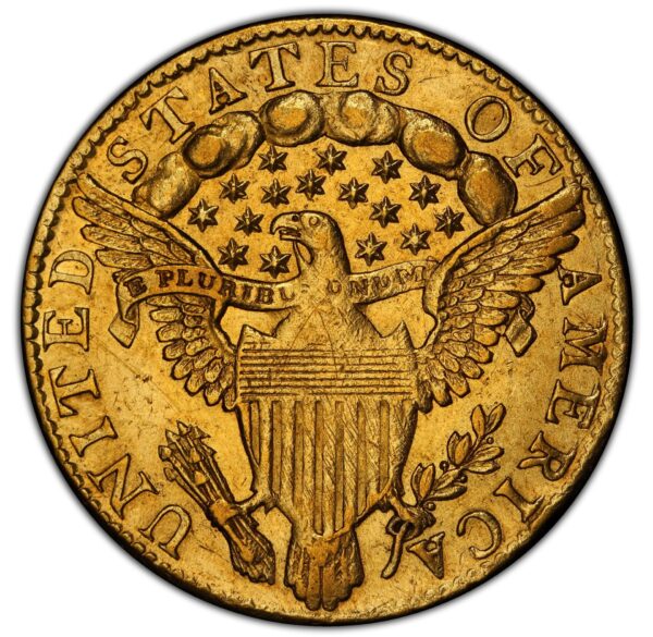 1796 DRAPED BUST $2.5, NO STARS AU55 - Image 2
