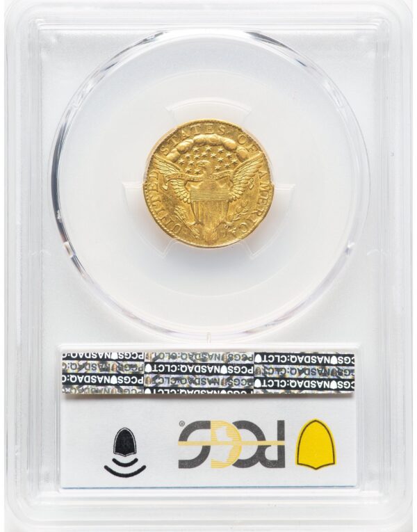 1796 DRAPED BUST $2.5, NO STARS AU55 - Image 4