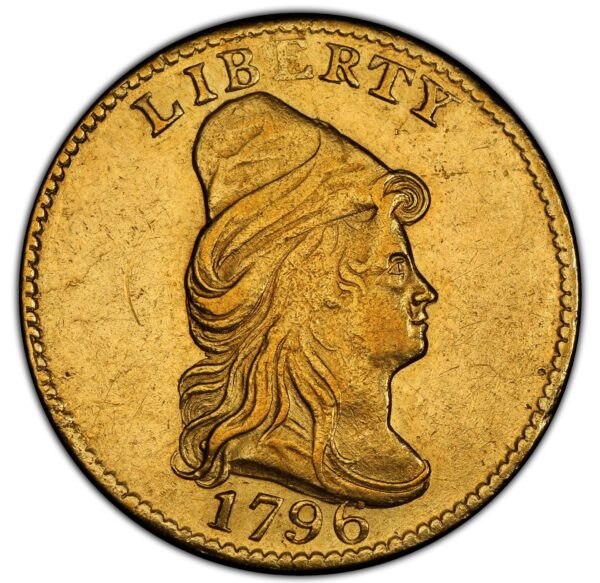 1796 DRAPED BUST $2.5, NO STARS AU55 - Image 3