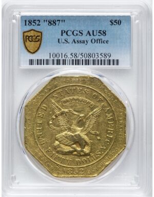 1852 887 ASSAY $50 AU58