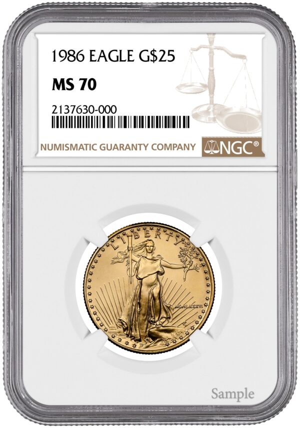 1986 1/2 oz American Gold Eagle - Image 2