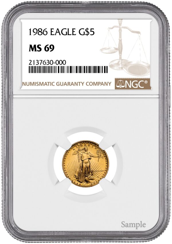 1986 1/10 oz American Gold Eagle - Image 3