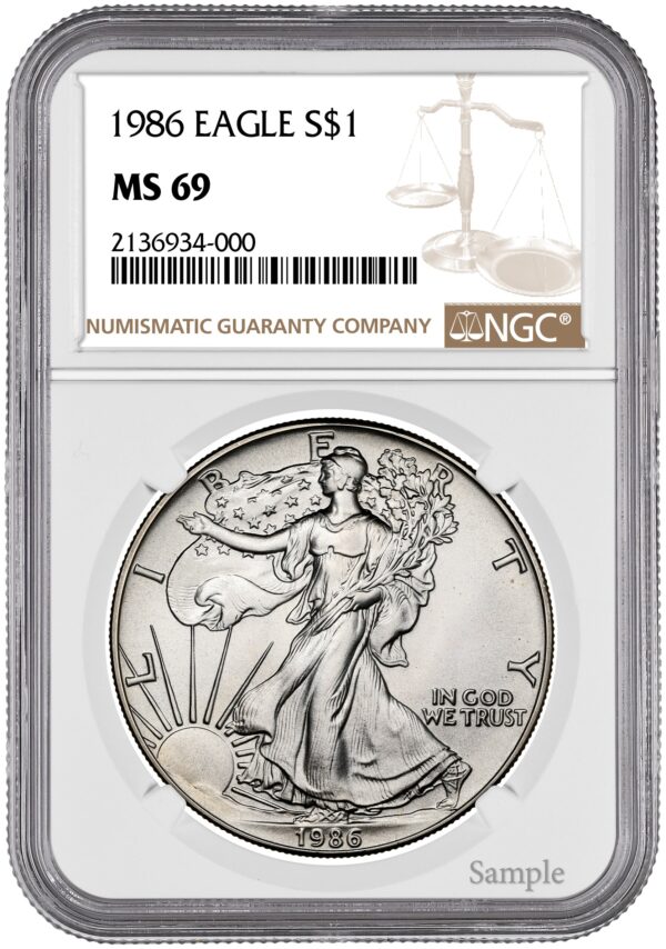 1986 1 oz American Silver Eagle - Image 2
