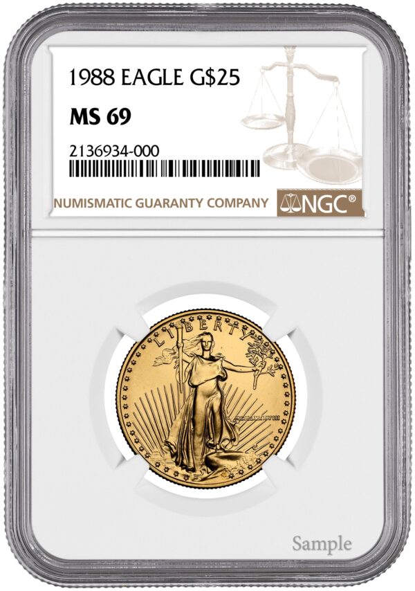 1988 1/2 oz American Gold Eagle - Image 3