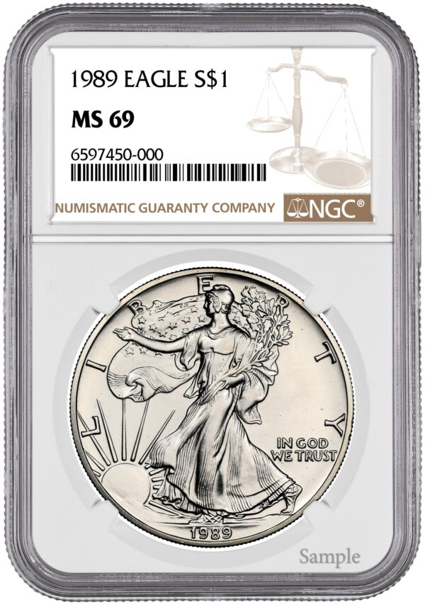 1989 1 oz American Silver Eagle - Image 2