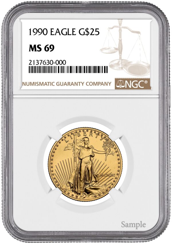 1990 1/2 oz American Gold Eagle - Image 3