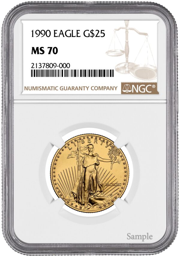 1990 1/2 oz American Gold Eagle - Image 2
