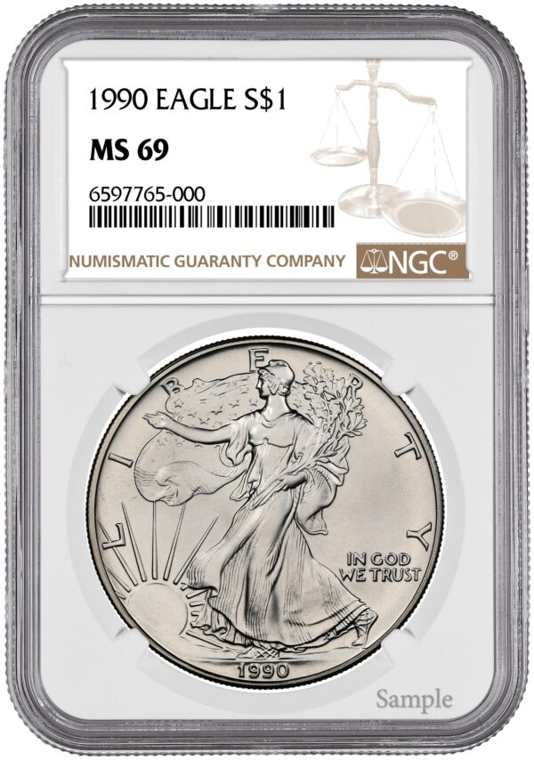 1990 1 oz American Silver Eagle - Image 2