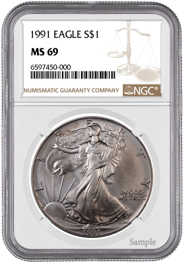 1991 1 oz American Silver Eagle - Image 2