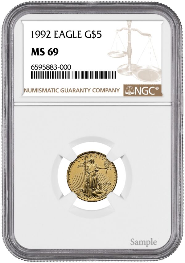 1992 1/10 oz American Gold Eagle - Image 3