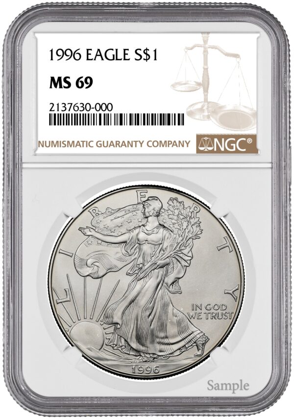 1996 1 oz American Silver Eagle - Image 2