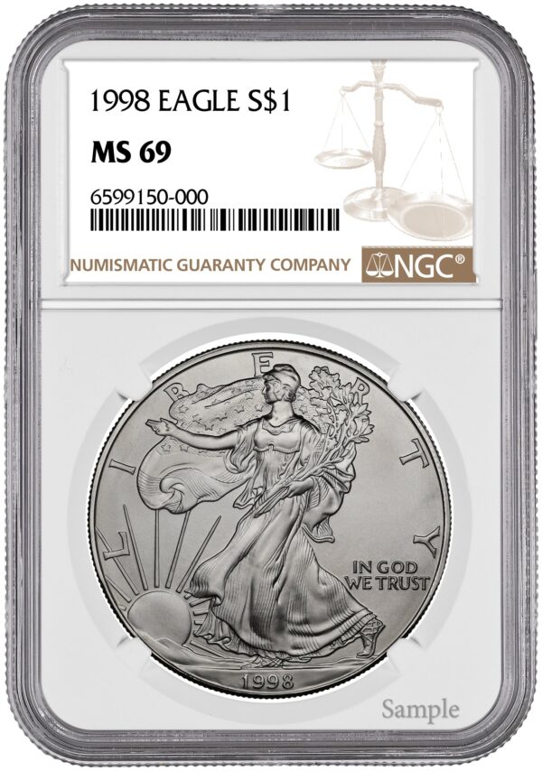 1998 1 oz American Silver Eagle - Image 2