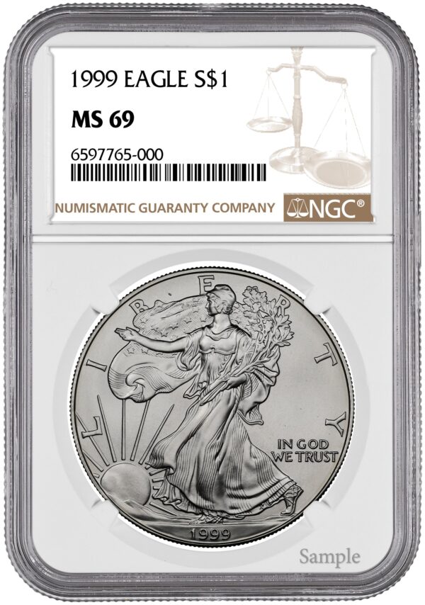 1999 1 oz American Silver Eagle - Image 2