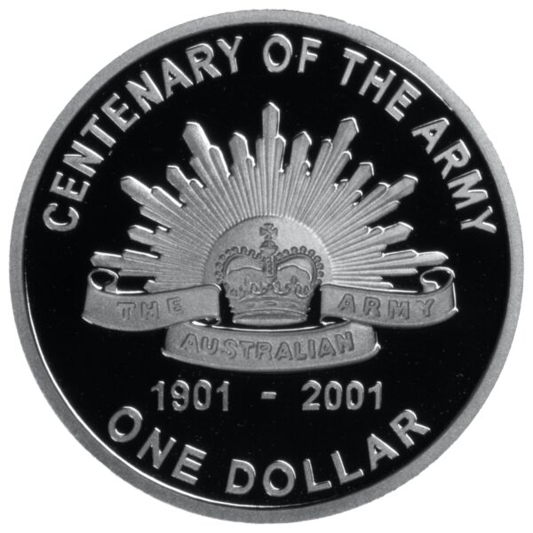 2001 Silver Proof $1 Coin - Centenary of the Army